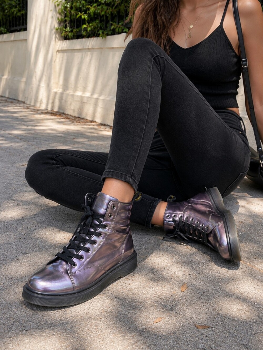 Dr. Martens Mix Metallic Boots Size 7